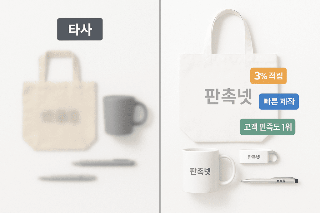 판촉물제작 판촉넷은 다릅니다.