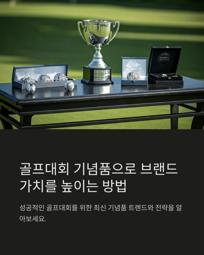 골프대회 기념품 1 골프대회 기념품으로 브랜드 가치를 높이는 방법