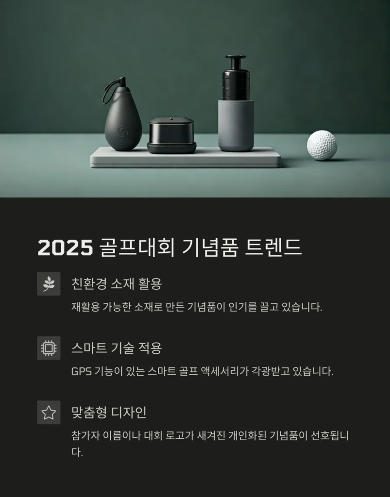 골프대회 기념품 트렌드